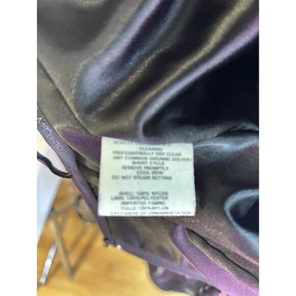 JESSICA McClintock Gunne Sax 90s Black Lace Tulle Drop Waist Strapless Dress 7/8 - Picture 6 of 10